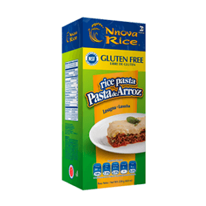 Pasta Alimenticia en forma de Lasaña a base de Arroz Libre de Gluten